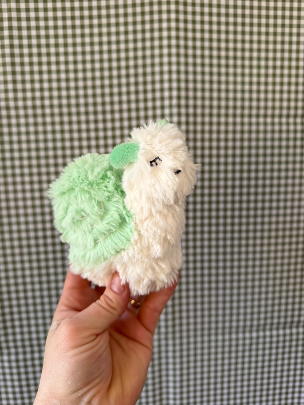 Slumberkins Snail - mint green & white
